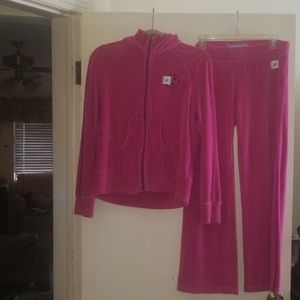 Pink Nike Velour Track Suit